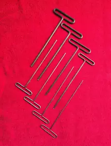 (8) Eklind Tools USA T Handle Hex Key Allen Wrenches SAE 9" long arm metal loop - Picture 1 of 10