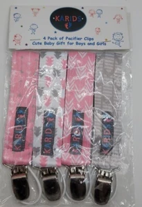 Pacifier Metal Clip (4 Pack) for Babies, Infants, and Toddlers. New - Picture 1 of 10