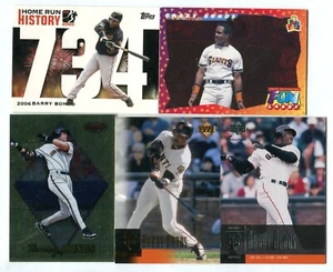 Barry Bonds 5 Baseball Karten Lot PITTSBURGH PIRATES SF GIANTS (LOT 115) - Bild 1 von 1