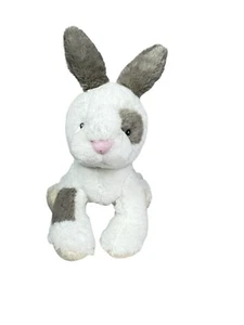 Carters White Gray Spotted Bunny Rabbit 9" Plush Stuffed Animal 2016 Soft Floppy - Picture 1 of 6