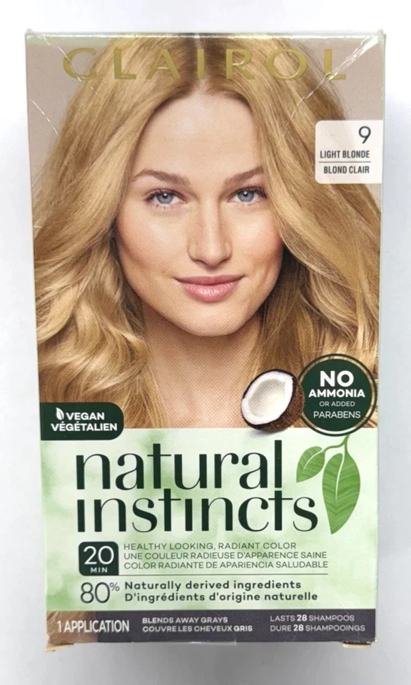 Clairol Natural Instincts полупостоянный цвет волос #9 СВЕТЛЫЙ БЛОНДИН - Изображение 1 из 1