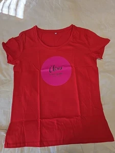 New Women's Kate Spade New York "Cherie" Parfum Red T-shirt XL - Picture 1 of 4