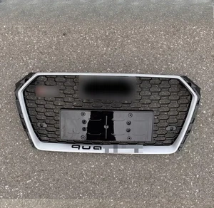 For Audi A4 S4 RS4 B9 Style 2017-2019 Honeycomb Front Mesh Hex Grille silver - Picture 1 of 5