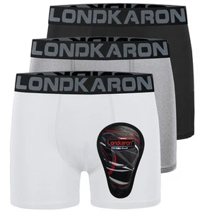 3-Pack Youth Boys Stretch Boxer Briefs w/Soft Protective Cup, Elite Boxer Joc... - Picture 1 of 7
