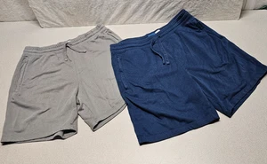 2 Paar Old Navy Herren Gr. XL Baumwolle Gym Shorts Kordelzug Hüfttaschen Laufen - Bild 1 von 7
