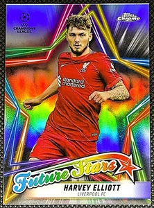 2021-22 Topps Chrome UCL Future Stars #FS-9 Harvey Elliott - Liverpool FC - Picture 1 of 2