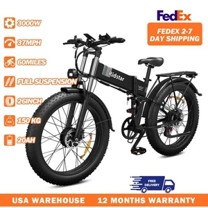 Electric Bike 3000W 52V 20Ah 26in Fat tire Mountain E-Bike Trail Riding Durable - Picture 1 of 8