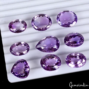 196.90 Ct 17-24mm Mix Cut Natural Purple Amethyst - Unheated, Brazil Gemstones - Picture 1 of 5