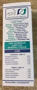 Cape Cod Baseball League Spielplan 1997 - Bild 1 von 3