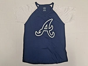 Atlanta Braves MLB Girl's Short Sleeve Super Soft T-Shirt Medium 7/8 - Picture 1 of 1