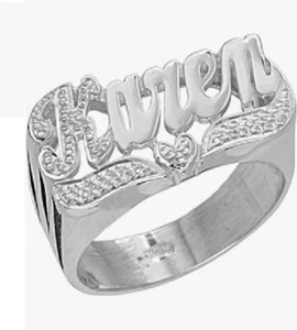 Personalized silver 925 Any Name Rings - Picture 1 of 4