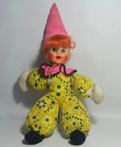 EL GRECO GREEK VTG 80's CLOWN WITH POINTY WIZARD HAT 10'' STUFFED PLUSH DOLL - Picture 1 of 10