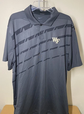 Nike Golf Dri Fit Wake Forest Univ. Demon Deacons Gray Polo Shirt Mens Size L Cover