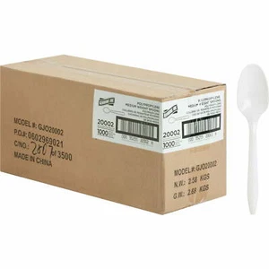 Medium-Weight Cutlery Plastic Spoons, 1000/Carton - Picture 1 of 7