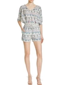 NWT Tory Burch Silk Mosaic Floral Print Romper Jumper XL New Pompell - Picture 1 of 3