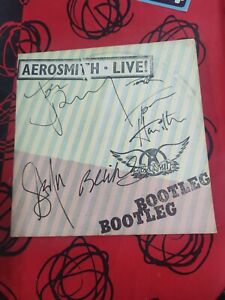 Aerosmith Signed Live Bootlwg LP