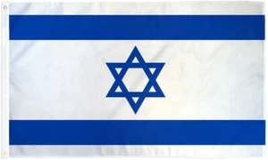 3x5 Foot Israel Flag - Israeli National Flags Polyester WE SUPPORT ISRAEL GAZA - Picture 1 of 2