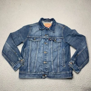Levis Jacket Boys Medium Blue Trucker Type 3 Pockets Denim Jeans Junior Kids - Picture 1 of 21