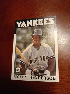 1986  Topps #500 Rickey Henderson New York Yankees