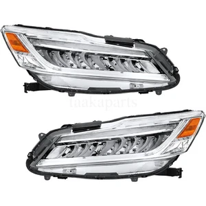 Full LED Headlights Headlamps Pair For Honda Accord Sedan 9th Gen 2016 2017 - Picture 1 of 11