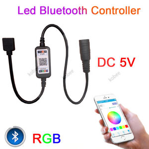 Mini Bluetooth LED Controller DC 5V For 5050 3528 RGB Strip Light TV Backlight