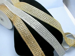 Beaded Sari Saree Border Super Sparkles 1 3/4" (45mm) Per Meter - Photo 1/6