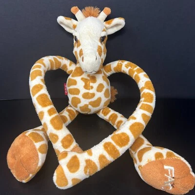 Juguete de peluche de jirafa negra de la FAO remolcador de brazos largos patas de peluche Foto 1 de 4