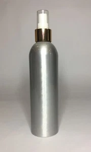250 ml Aluminium Boston Flaschen und glänzendes Gold Zerstäuber Spray *BELIEBIGE MENGE* - Bild 1 von 2