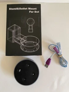 Amazon RS03QR EchoDot 2nd Generation With Stand and Outlet Mount - Picture 1 of 12