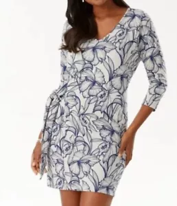 Tommy Bahama Heather Sands Floral Grey Dress Size Medium - Picture 1 of 6