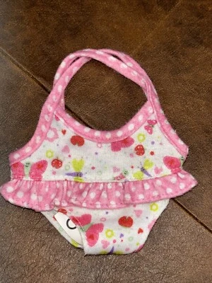 JC Toys Baby Doll Heart & Flowers Bikini, Outfit 12” Doll Clothes Bikini Only - Image 1 of 3