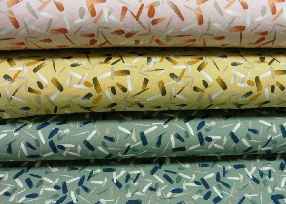 Leandra Biostoff Jersey Biobaumwolle Striche Stoff für Kinder + Erwachsene 50 cm - Bild 1 von 1