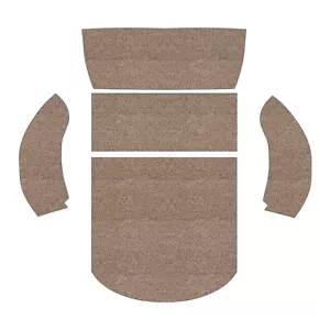 Unfinished 1965-72 VW Beetle Sedan Rear Well Oatmeal Carpet Loop 5Pc Set - Picture 1 of 1