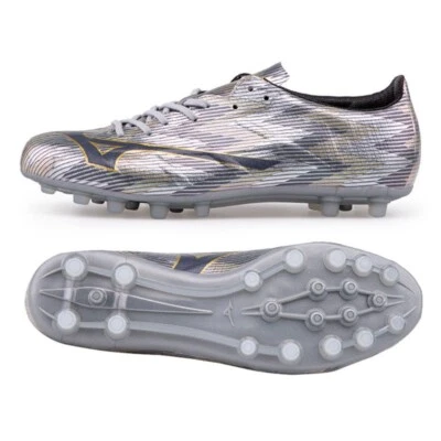 美津浓 Alpha II Elite AG P1GA256304 银色男式足球鞋足球靴 — 第 1/4 张图片