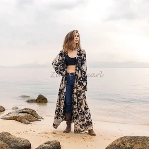Yuma Handmade Tiedye Kimono Cardigan Beach Coverup Boho Festival Gift Plus Size - Picture 1 of 4