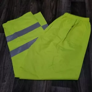 100% Waterproof Reflective Work Over Pants XL Viking Open Road Yellow Neon Green - Picture 1 of 20