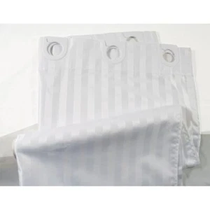 Mitre Comfort Hookless Shower Curtain 100% Polyester in White Needless of Rings - Picture 1 of 2