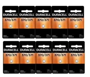 10 Pcs Duracell 370/371 1.5V Silver Oxide Battery - Picture 1 of 3