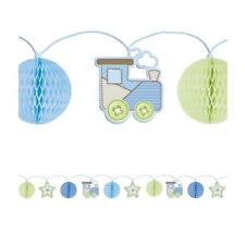 Carter's Baby Boy Train Blue Baby Shower Party Decoration Honeycomb Trimmer