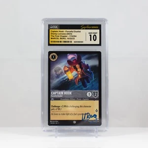 Disney Lorcana Captain Hook #174 Marcel Berg Auto CGC 10 Gem Mint - Picture 1 of 3