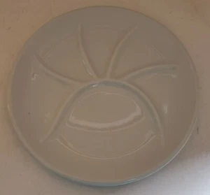 Vintage White Stoneware Pillivuyt France Sectioned Divided Sushi 9 1/2" Plate - Picture 1 of 6