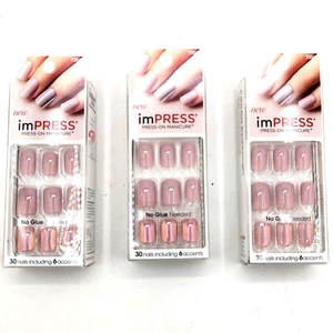 ImPress Press-on Manicure 'Goal Digger" 72043 Nails Qty 3 Pack Brand New - Picture 1 of 3