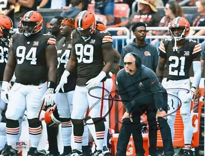Jim Schwartz Signed Autographed 8x10 Photo Cleveland Browns Psa/Dna Coa Myles  - Image 1 of 2