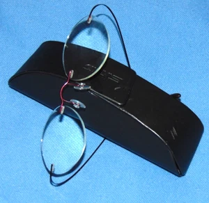 Silhouette 7395 40 6066 150 Titanium Red Rimless Eyeglasses Frames - Picture 1 of 5