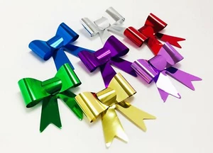 100PC Multicolor Metallic Self Adhesive Bow Ties - Special Occasion Gift Bow - Picture 1 of 2