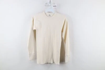 Vintage 70s Streetwear Boys 18 Blank Thermal Waffle Knit Long Sleeve T-Shirt USA - Image 1 of 4