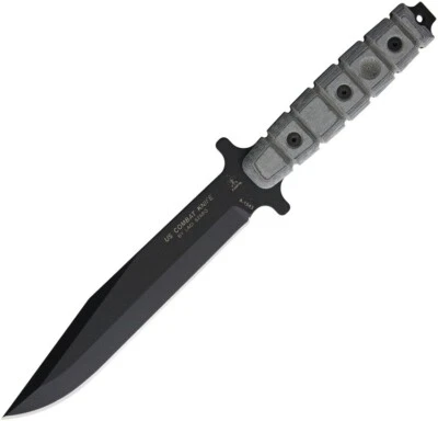 Cuchillo de Combate TOPS US 7.5" 1095HC Negro Micarta Cuchillo Fijo US01 Foto 1 de 2