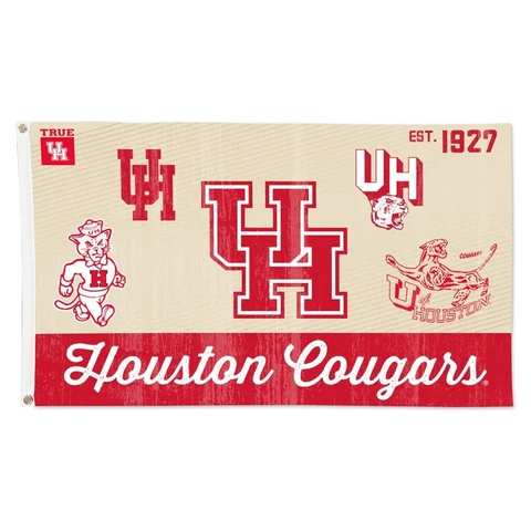 HOUSTON COUGARS COLLEGE VAULT 3'X5' DELUXE FLAG NEW WINCRAFT đŸ‘€ Cover