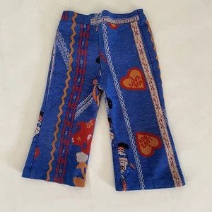 VTG 24 Month Baby Toddler 2T Blue Red Pants Raggedy Ann Andy 1976 See Measuremen - Picture 1 of 5