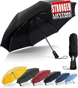 Travel Compact Windproof Umbrella, Automatic Folding Umbrella - Picture 1 of 5